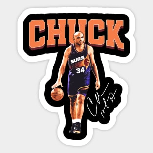 Charles Barkley The Chuck Basketball Legend Signature Vintage Retro 80s 90s Bootleg Rap Style Sticker